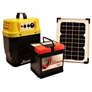 Cerca Eléctrica Solar 6000X + Painel + Bateria