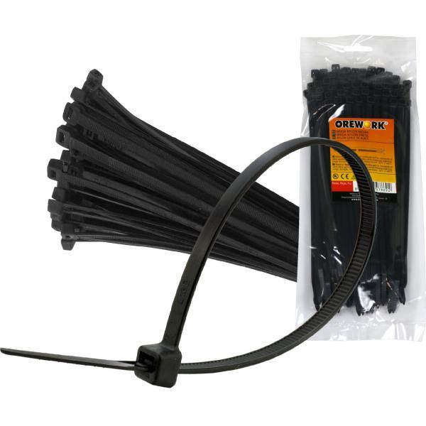 Abraçadeiras de Nylon Dentada Preto (100un) Abraçadeiras de Nylon Dentada Preto (100un)