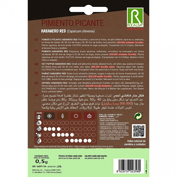 Sementes de Picante Habanero Red Sementes de Picante Habanero Red