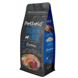 Petfield Premium Cão Salmão e Arroz 18 Kg