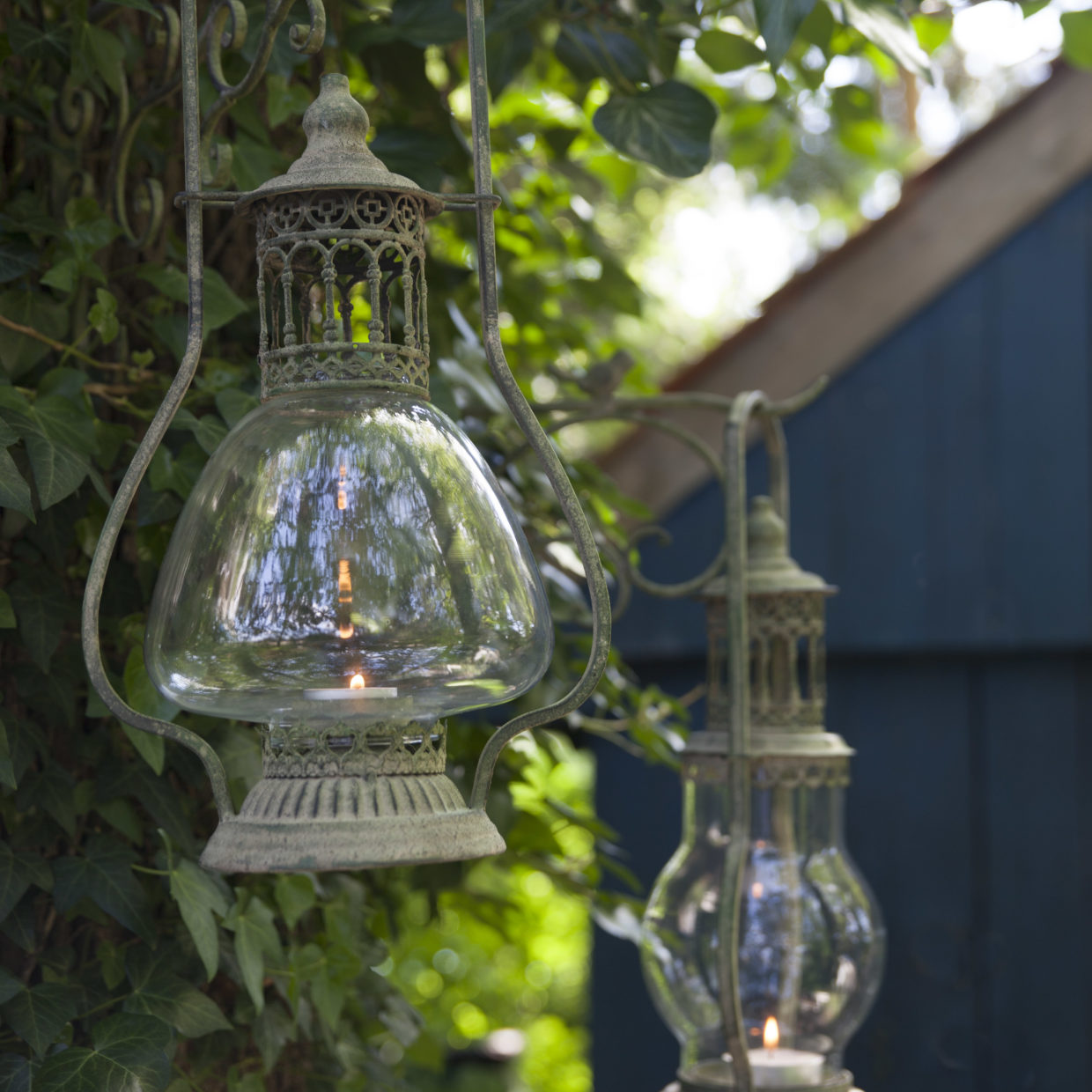 Lanterna Decorativa Metal Verde Envelhecido Lanterna Decorativa Metal Verde Envelhecido